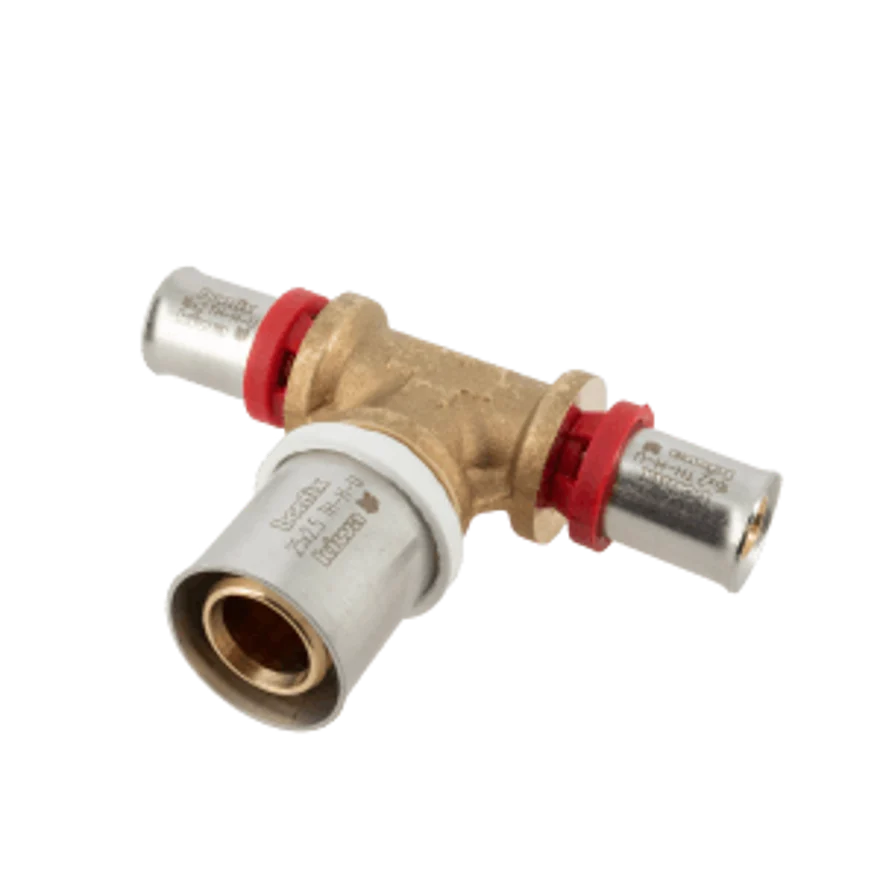 BONFIX Alu-press brass press fitting T-piece tapered 16 x 25 x 16 - 48730535