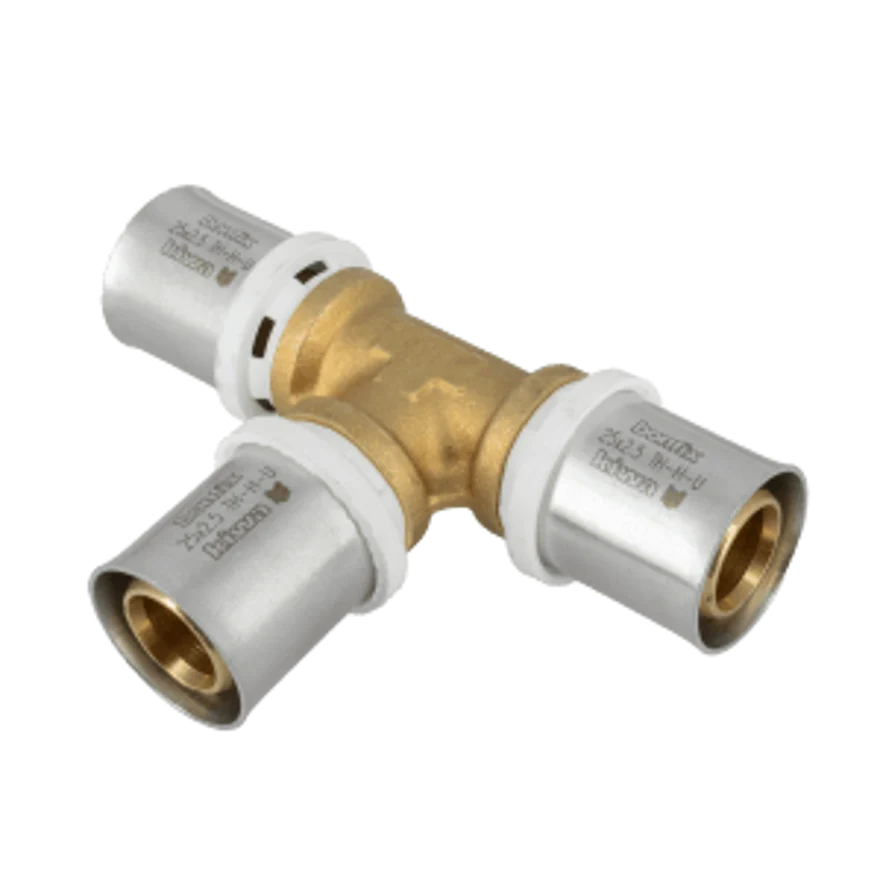 BONFIX Alu-press brass press fitting T-piece 25 x 25 x 25 - 48730416