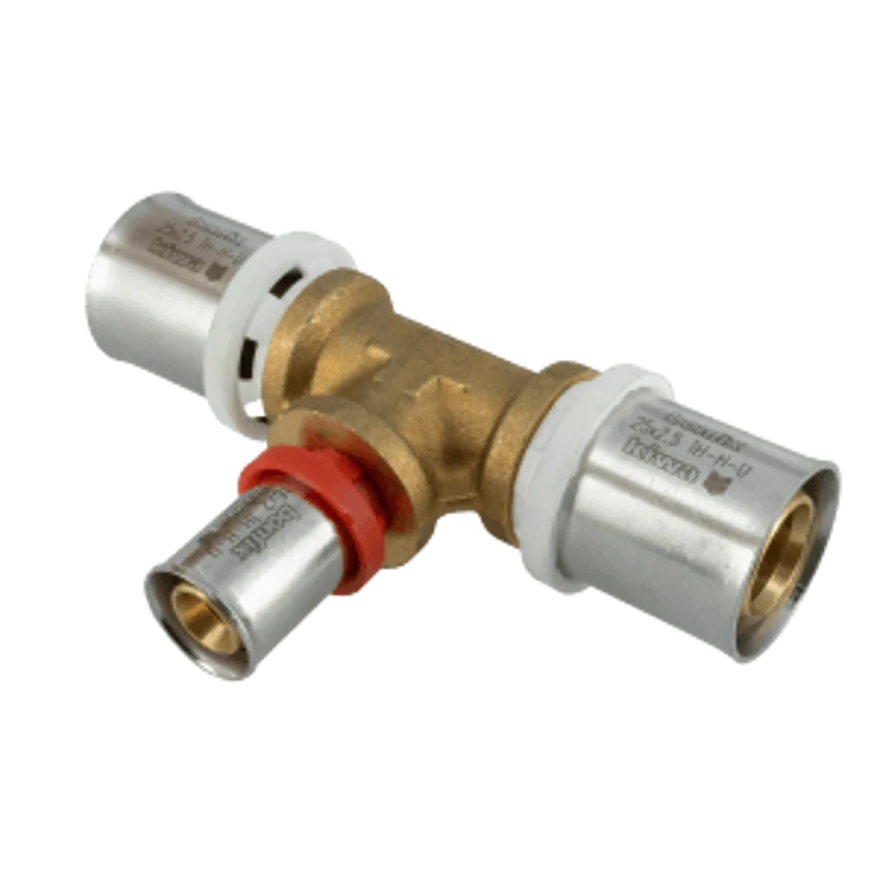 BONFIX Alu-press brass press fitting T-piece tapered 25 x 16 x 25 - 48730560