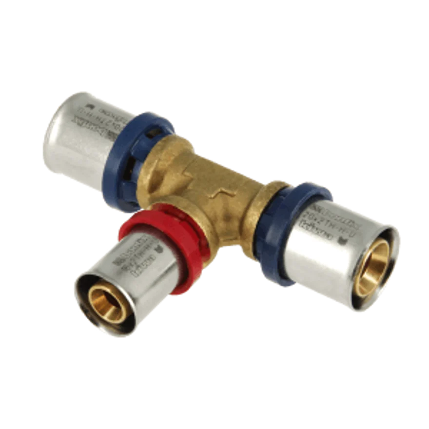 BONFIX Alu-press brass press fitting T-piece tapered 25 x 20 x 16 - 48730565