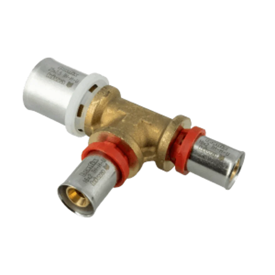 BONFIX Alu-press brass press fitting T-piece tapered 25 x 16 x 16 - 48730550