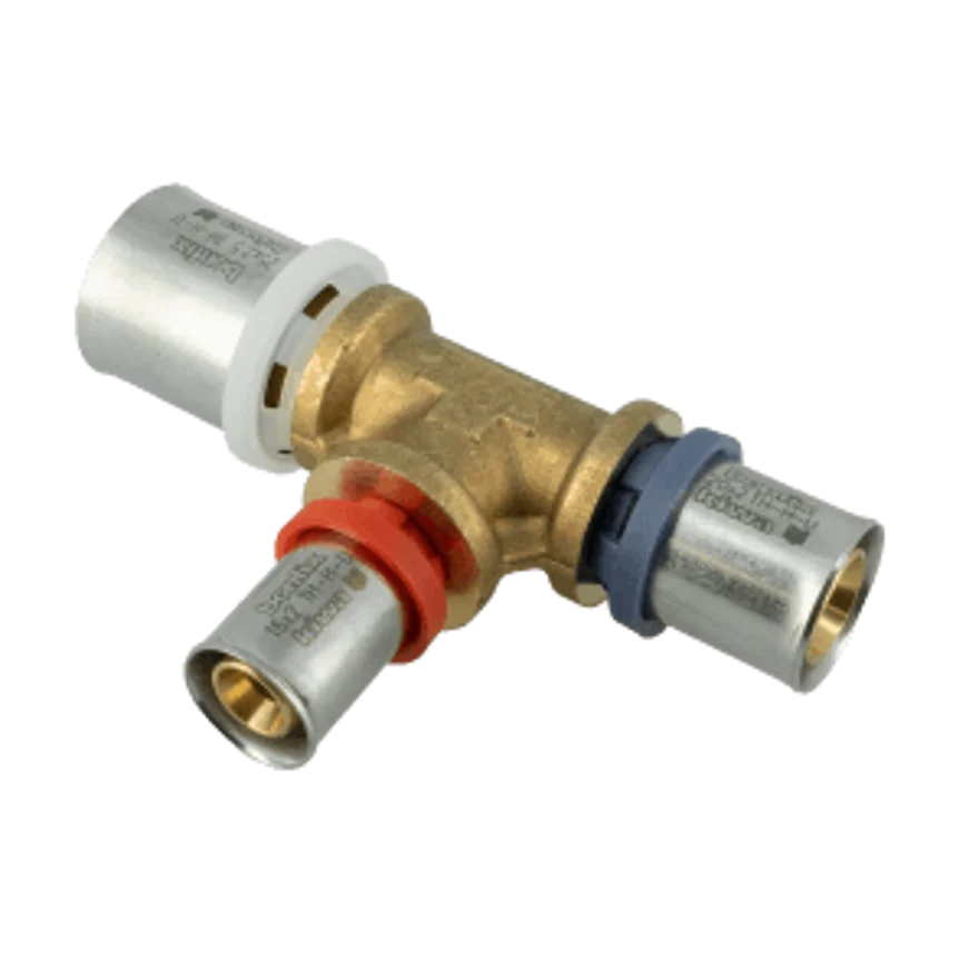 BONFIX Alu-press brass press fitting T-piece tapered 25 x 16 x 20 - 48730555
