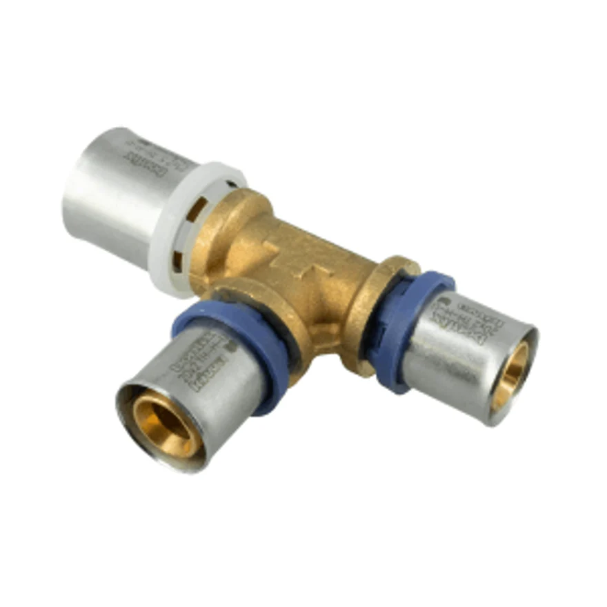 BONFIX Alu-press brass press fitting T-piece tapered 25 x 20 x 20 - 48730570