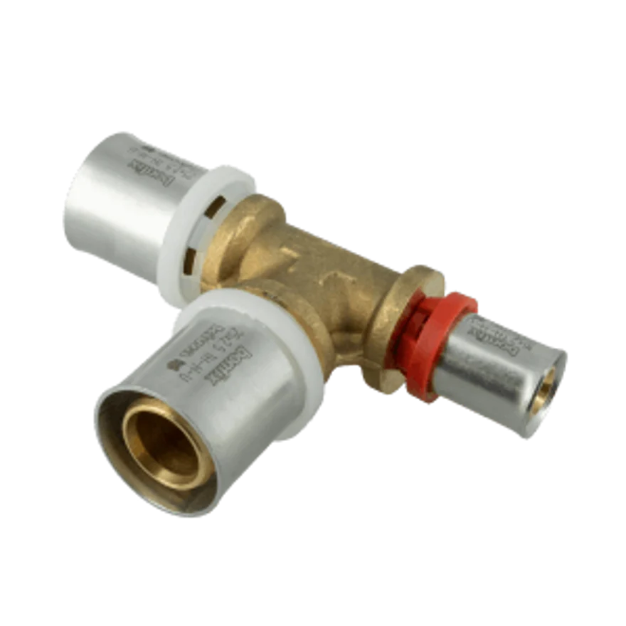 BONFIX Alu-press brass press fitting T-piece tapered 25 x 25 x 16 - 48730580