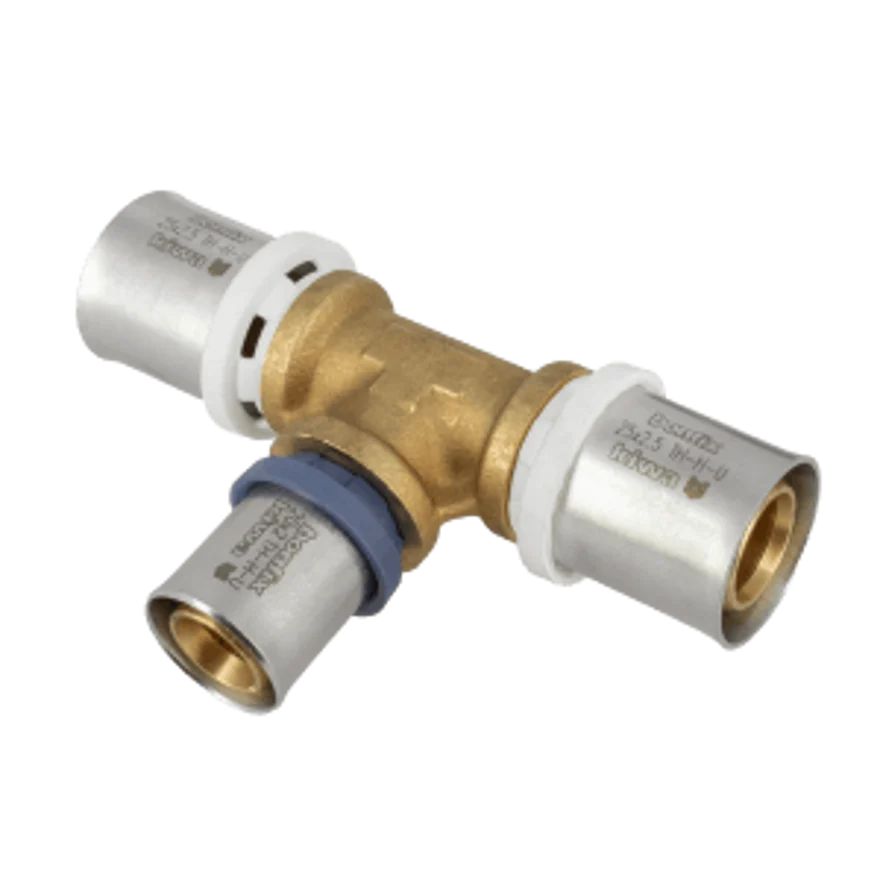 BONFIX Alu-press brass press fitting T-piece tapered 25 x 20 x 25 - 48730575