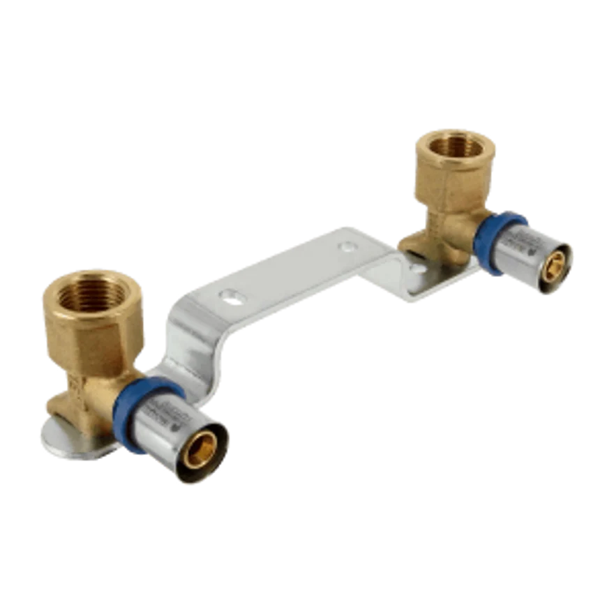 BONFIX Alu-press brass press fitting gemini bracket 20 x 1/2 (center distance = 150) - 48731242