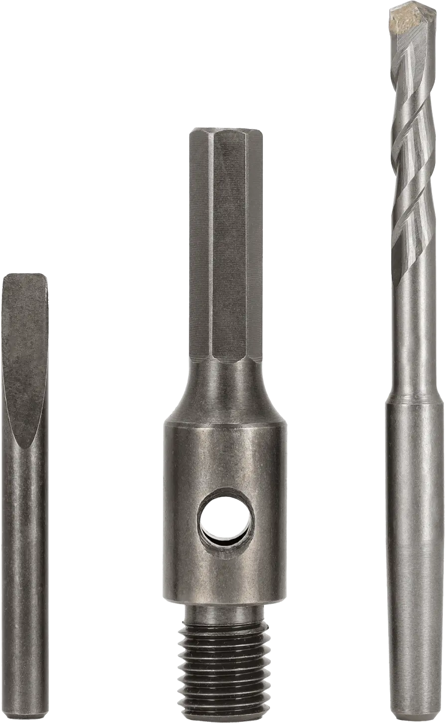 Hex diamond hole saw adapter + centering drill bit ø22 x 110 mm, HEX, M16, drill: ø8 x 120 mm (5904012159044)