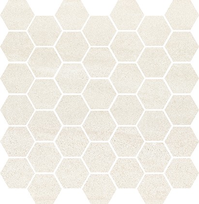 BANTU CREAM HEKSAGON SMALL MOSAIC GLOSSY 29X29,7