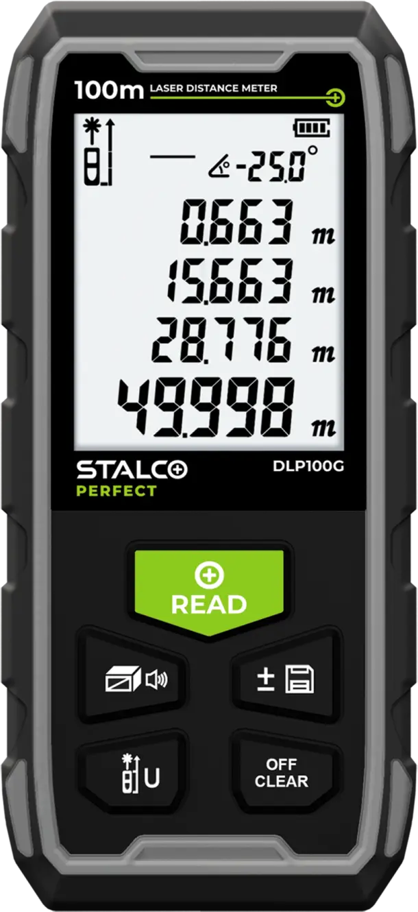 Laser Distance Meter DLP100G 100 m STALCO PERFECT S058298002