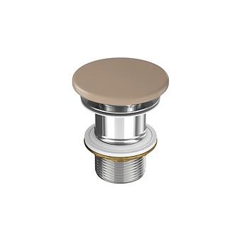 LARGA by Cersanit ceramic plug for washbasins without overflow brown matt K677-095