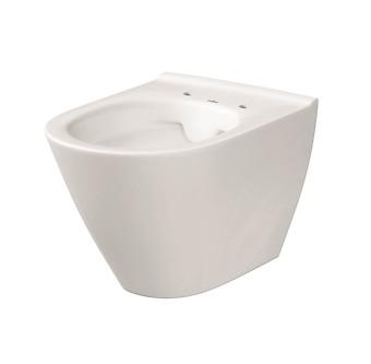 Set 743 CITY Oval Wall Hung Bowl Cleanon With Hidden Fixation With Slim Duroplast, Soft-Close, Easy Off, One Button Toilet Seat K701-104