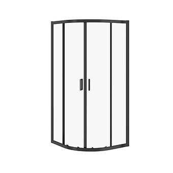 HALFROUND SHOWER ENCLOSURE ARTECO 80 x 80 x 190 BLACK TRANSPARENT GLASS S913-013