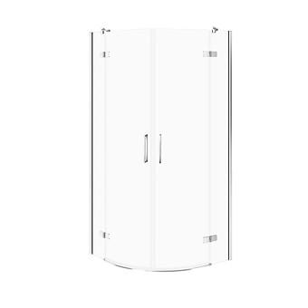 Douchecabine half rond JOTA 90×90×195 chroom transparant glas S160-037