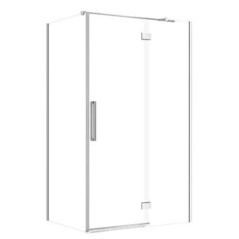 SET B843: Douchecabine rechthoekig CREA scharnier 120x90x200 rechts chroom transparant glas S601-208