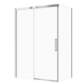 SET C87: Douchecabine rechthoekig CREA schuifdeur 140x90x200 chroom transparant glas S601-291