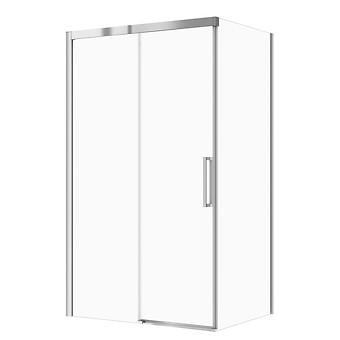 SET C94: Douchecabine rechthoekig CREA schuifdeur 120 × 80 × 200 chroom transparant glas S601-297