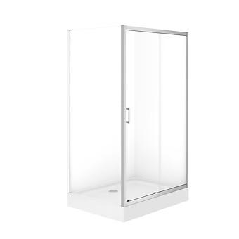 BRASCO Rectangular Shower Enclosure 120x90x190 Chrome S168-014