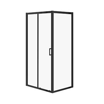 Rechthoekige Douchecabine ARTECO 100 × 80 × 190 Zwart Transparant Glas S913-017