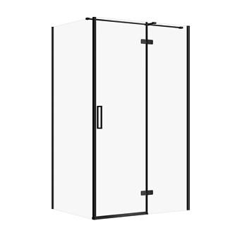 Douchecabine Rechthoekig JOTA 120×90×195 Rechts Zwart Transparant Glas S160-027