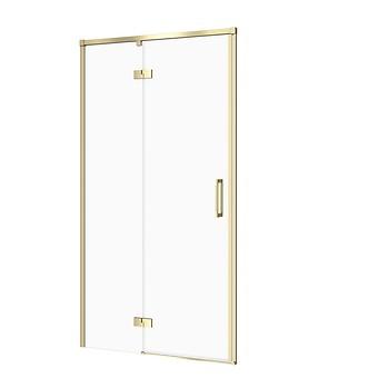 Douchedeur LARGA 100 × 195, links, mat goud, transparant glas S164-067
