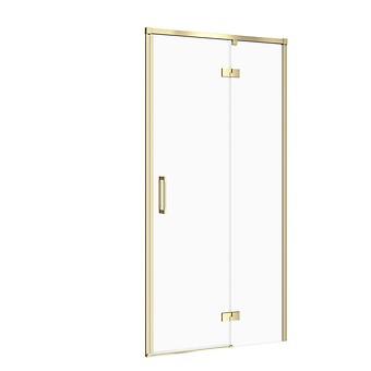 Douchedeur LARGA 90×195 Rechts Mat Goud Transparant Glas S164-062