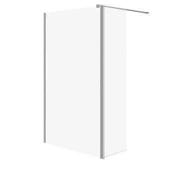 Set B794: shower enclosures walk-in MILLE chrome 123x50x200 movable wall S601-181