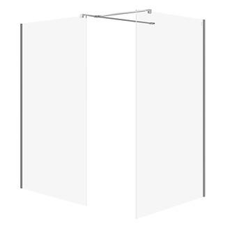 SET B796: Inloopdouche MILLE chroom 120×90×200 S601-183