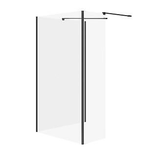 SET B799: Inloopdouche MILLE zwart 90×100×30×200 vaste wand S601-186