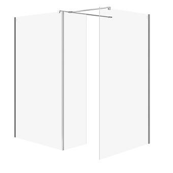 SET B802: Inloopdouche MILLE chroom 100×90×30×200 vaste wand S601-189