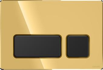 BLOCK FLUSH BUTTON GOLD GLOSS, KEYS BLACK MATT K97-0397