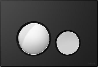 LUNA BY CERSANIT FLUSH BUTTON BLACK MATT, KEYS CHROME GLOSS K97-0559