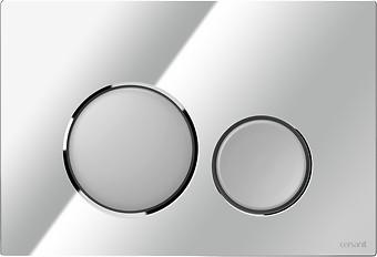 LUNA BY CERSANIT FLUSH BUTTON CHROME GLOSS, KEYS CHROME MATT K97-0567