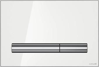PILOT II by Cersanit bedieningsplaat wit glas K97-529