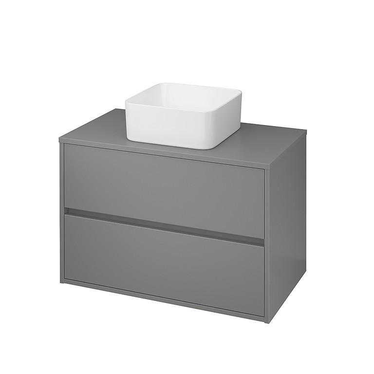 CREA 80 cabinet with countertop grey matt S924-018