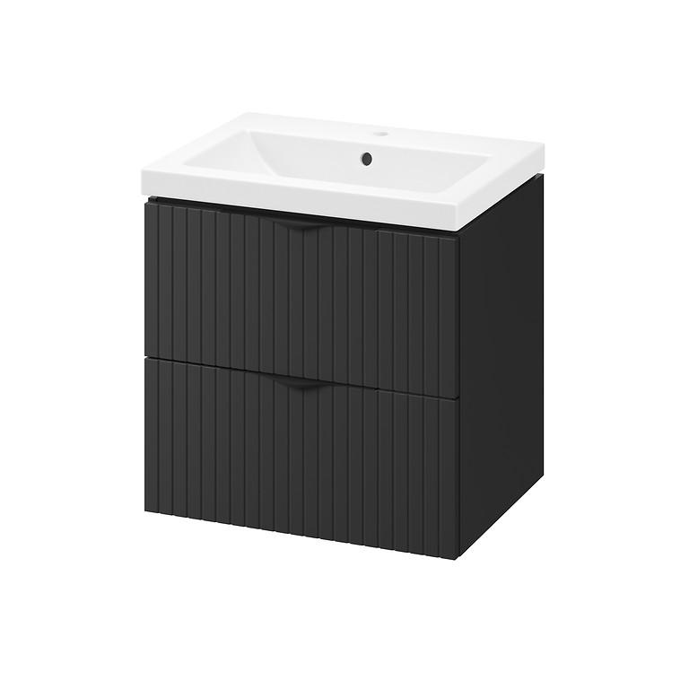 SET C461 TIRSO 60 BLACK MATT (CABINET+WASHBASIN) S801-586