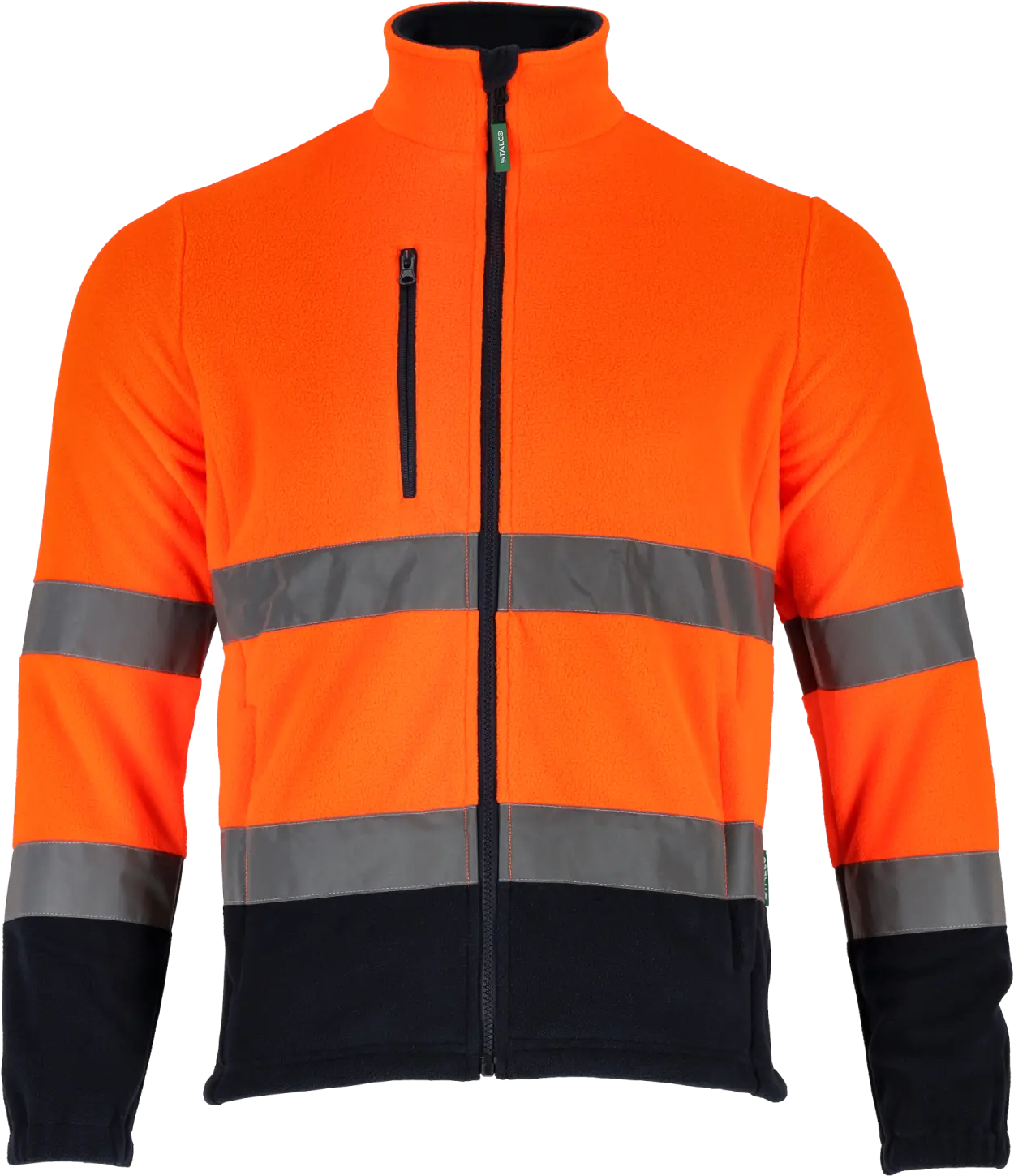 BASIC NEON LINE Men's High-Visibility Fleece Sweatshirt – Size 2XL, Orange | STALCO S-51722