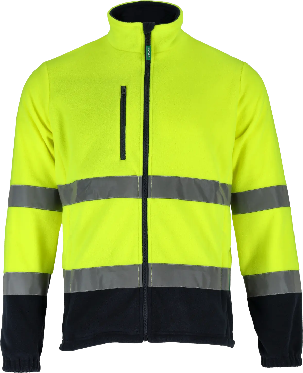 BASIC NEON LINE Men's High-Visibility Fleece Sweatshirt – Size 3XL, Yellow | STALCO S-51710