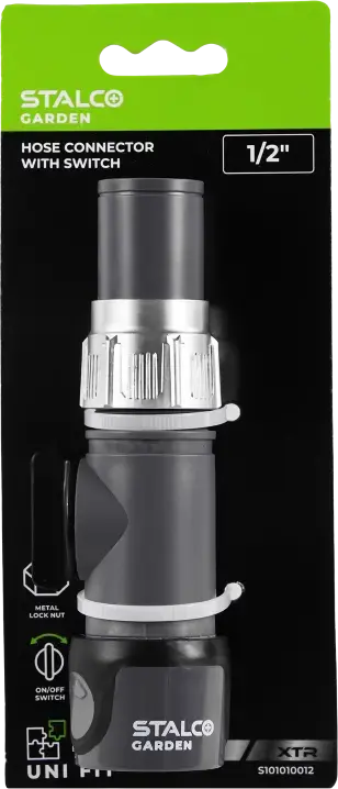 Quick connector with valve XTR 1/2″ STALCO GARDEN S101010012