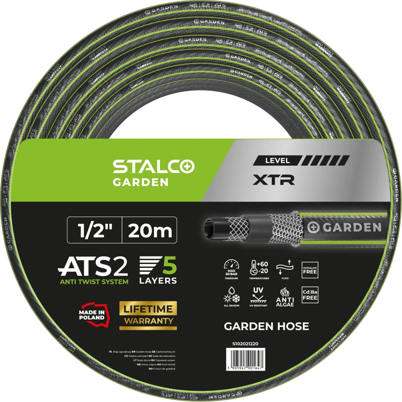 Garden hose ATS XTR 1/2″ 30 m STALCO GARDEN S102021230