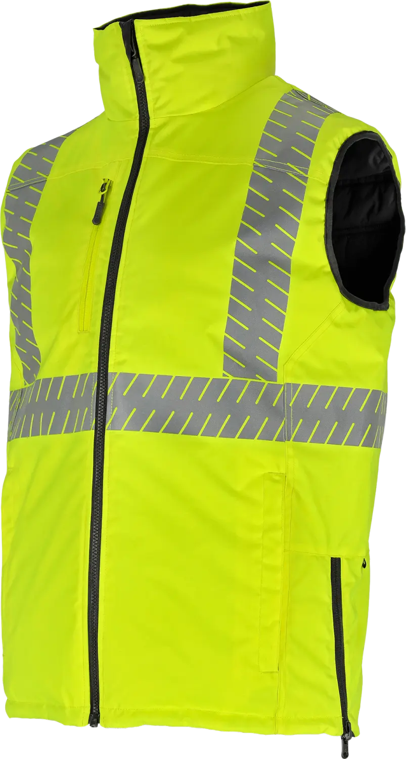 Insulated high-visibility reversible vest REVERS V 2in1 STALCO PERFECT L Yellow STALCO PERFECT S091090003