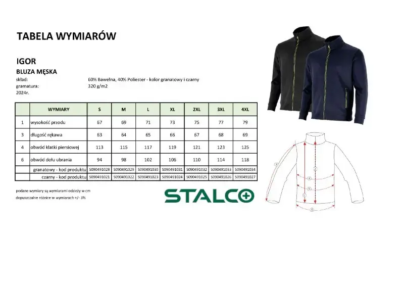 Men’s sweatshirt IGOR S Black STALCO S090491021