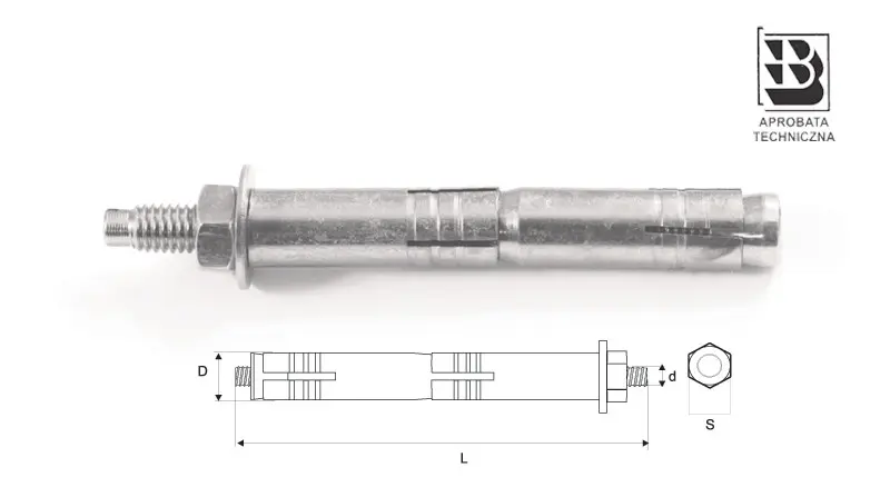 Steel double expansion anchor SLR 2 SLR2 SLR 2 - 12X360 STALCO SLR 2 - 12X360
