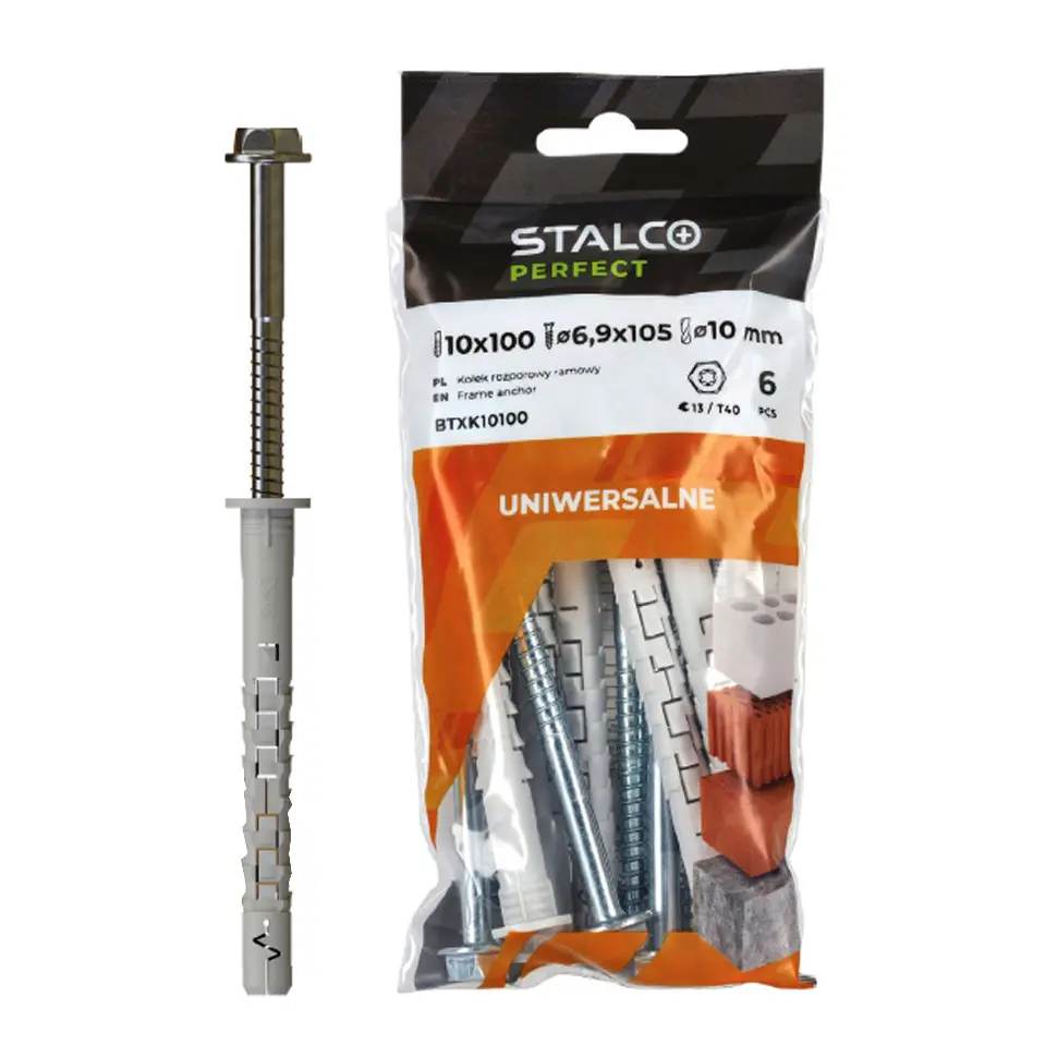 Frame expansion plug TXK key/Torx/T25 TXK 8x60 bag (6) STALCO PERFECT BTXK08060