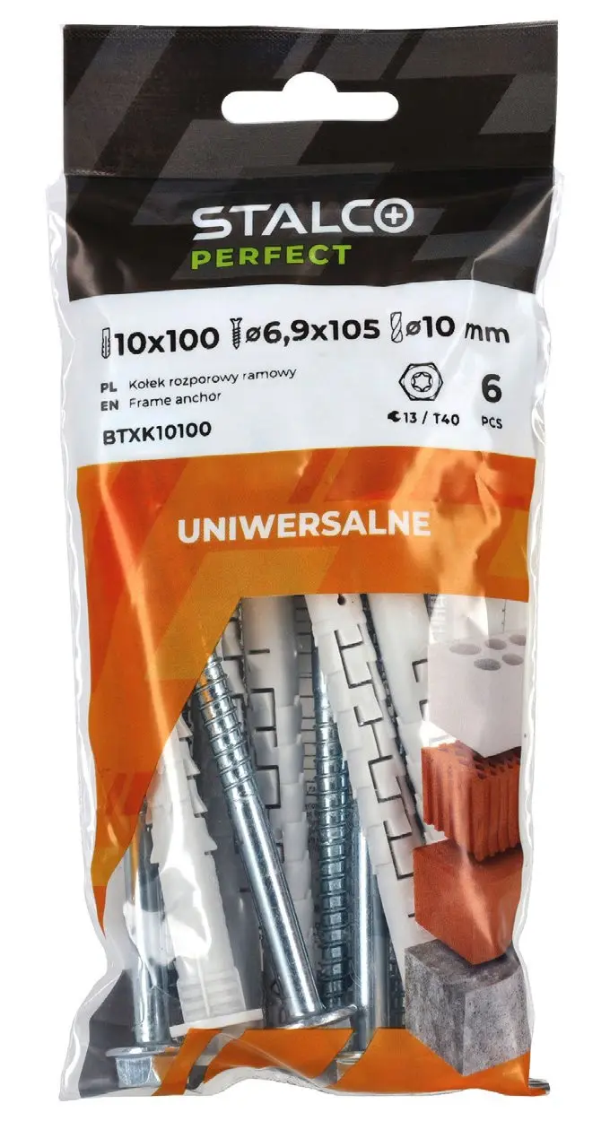 Frame expansion anchor TXK key/Torx/T40 TXK 10x140 bag (6) STALCO PERFECT BTXK10140