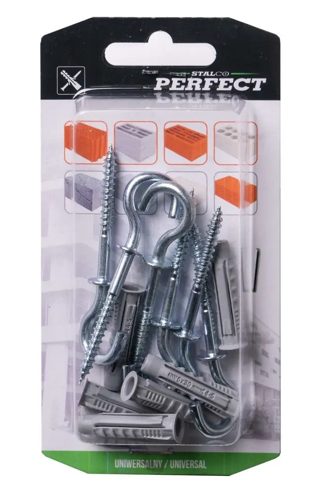 Universal expansion plug with ceiling hook RXHS drilling diameter: ø6mm, hook: ø4.0x36mm 6 pcs STALCO PERFECT BRXHS-6/4.0x36