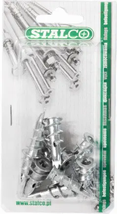 Driva dowel for plasterboard walls , drilling diameter: ø8mm, screw diameter: 4.0-4.5mm, 10 pcs. STALCO BDRIVA-ZNAL