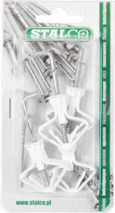 OLA dowel with straight hook , drilling diameter: ø10mm, hook: ø3.5x62mm, 4 pcs. STALCO BOLA-H