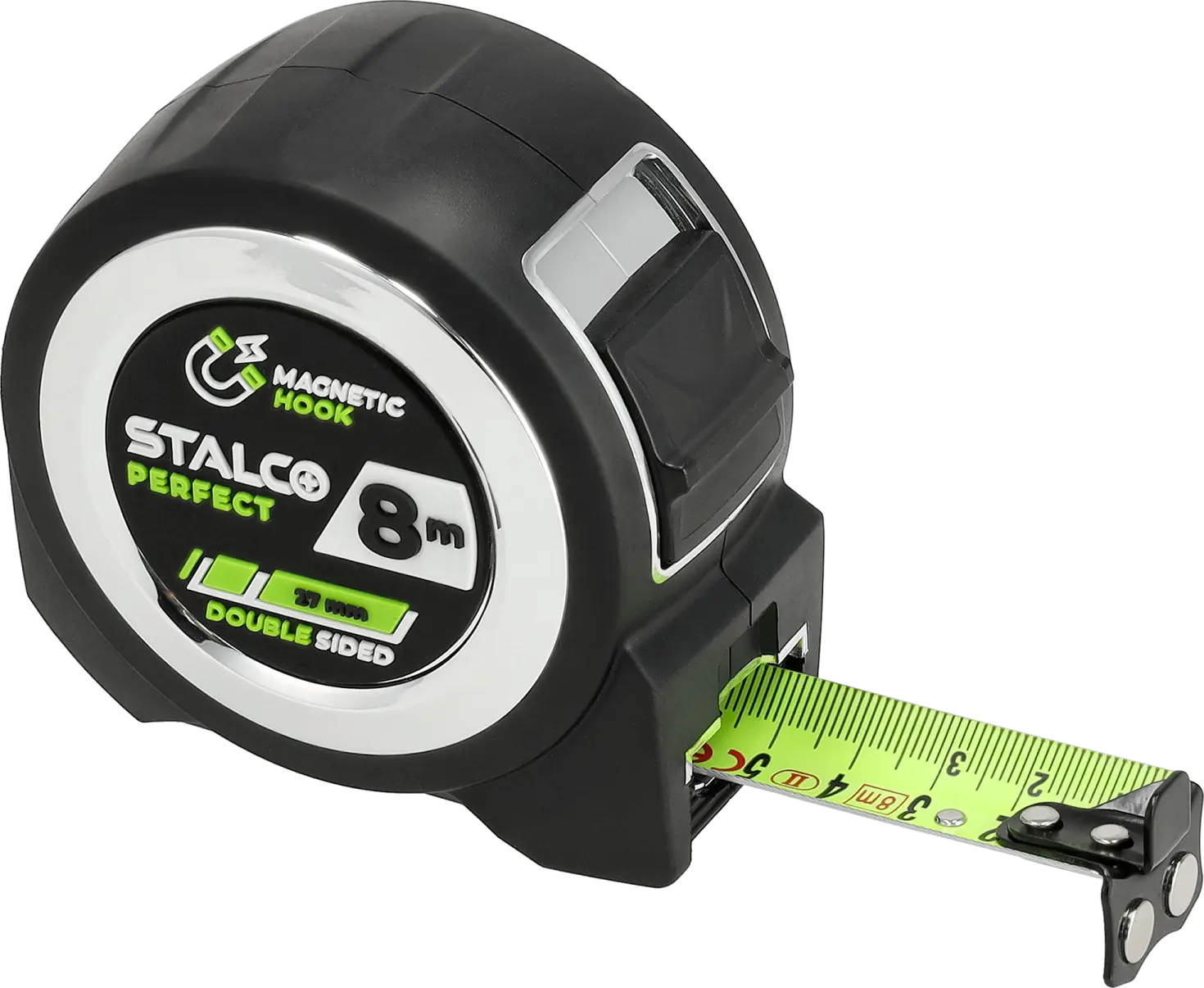 Retractable tape measure with magnetic hook 8 m x 27 mm STALCO PERFECT S010126108