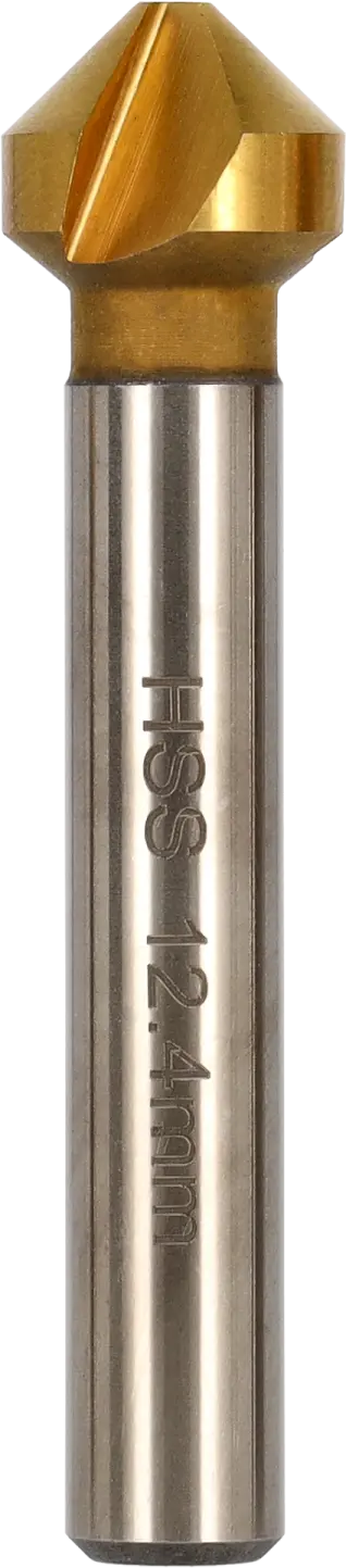 HSS-TiN countersink ø12.4 mm, Length 56 mm, Shank ø8 mm STALCO PERFECT S-72509