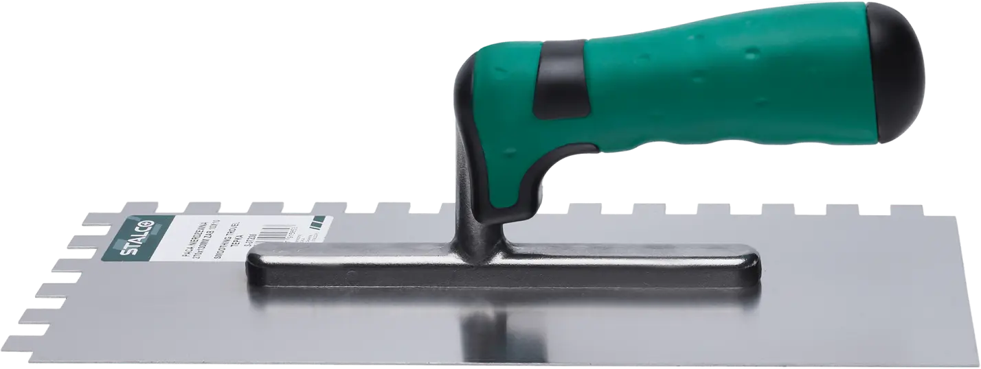Stainless Steel Trowel 280 x 130 mm 10 x 10 teeth STALCO S-37230